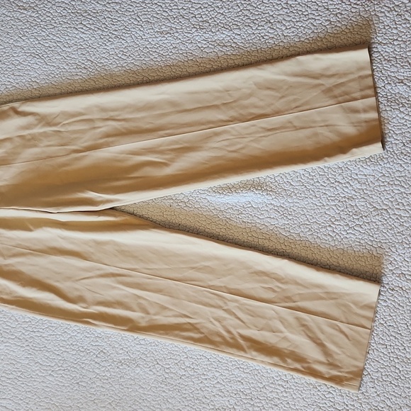 Asos Butter Yellow wide leg tailored high waisted slacks - Picture 3 of 8